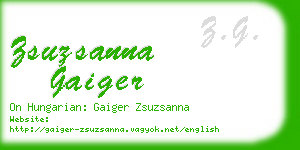 zsuzsanna gaiger business card